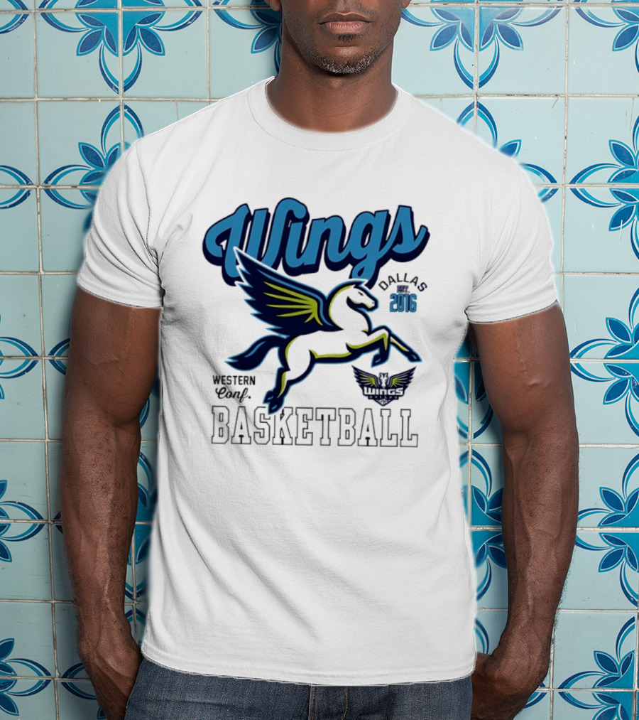 Wings Dallas 2016 Western Conf Basketball Mitchell And Ness T-Shirt