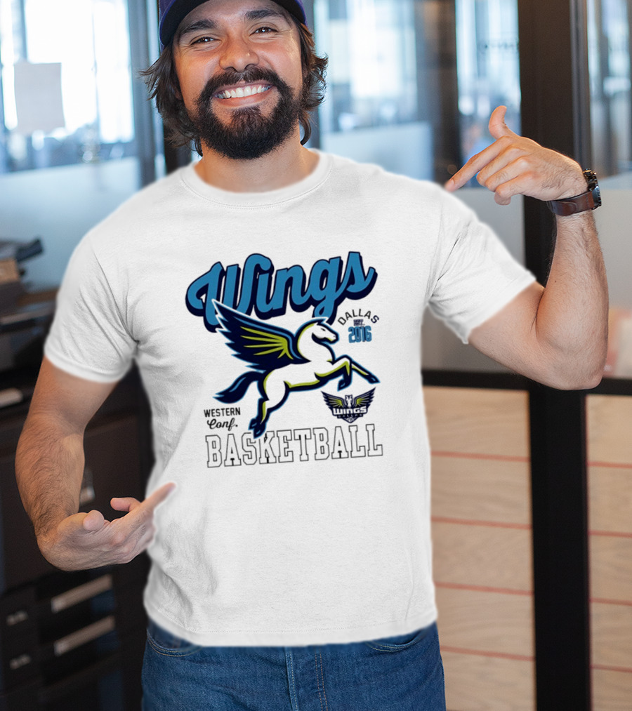 Wings Dallas 2016 Western Conf Basketball Mitchell And Ness T-Shirt