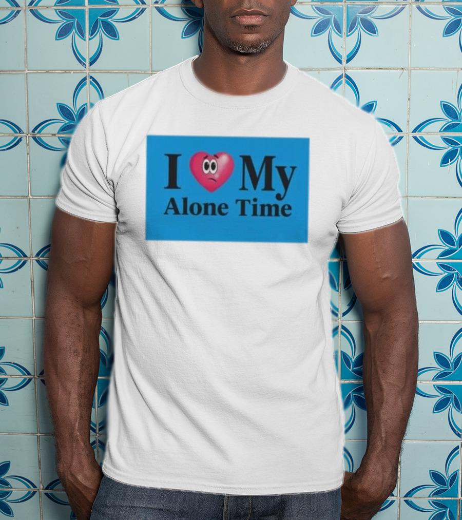 I Heart My Alone Time With Pink Heart Eyes T-Shirt