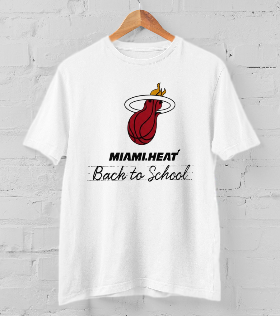 Miami Heat Back To School Basketball Flame T-Shirt