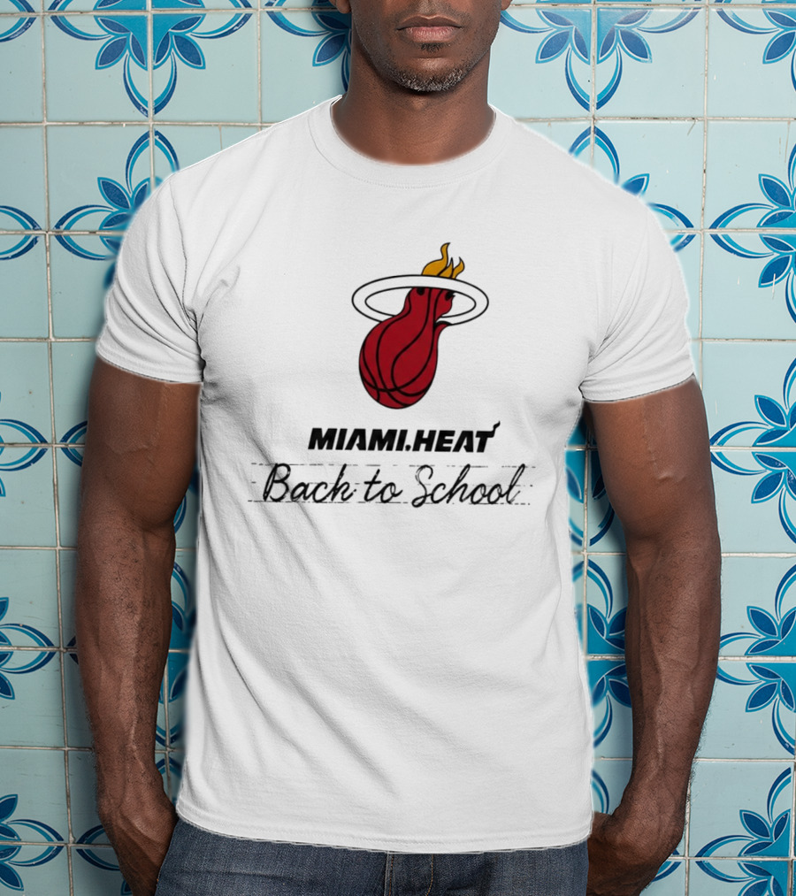Miami Heat Back To School Basketball Flame T-Shirt