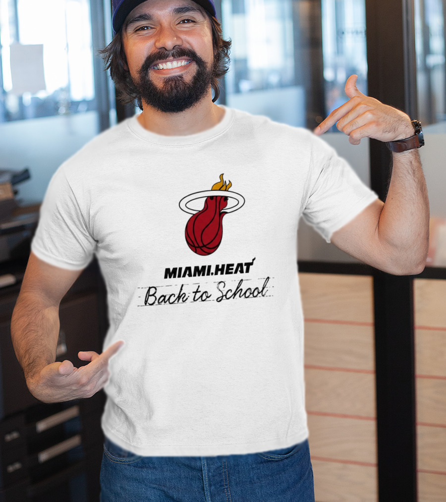 Miami Heat Back To School Basketball Flame T-Shirt