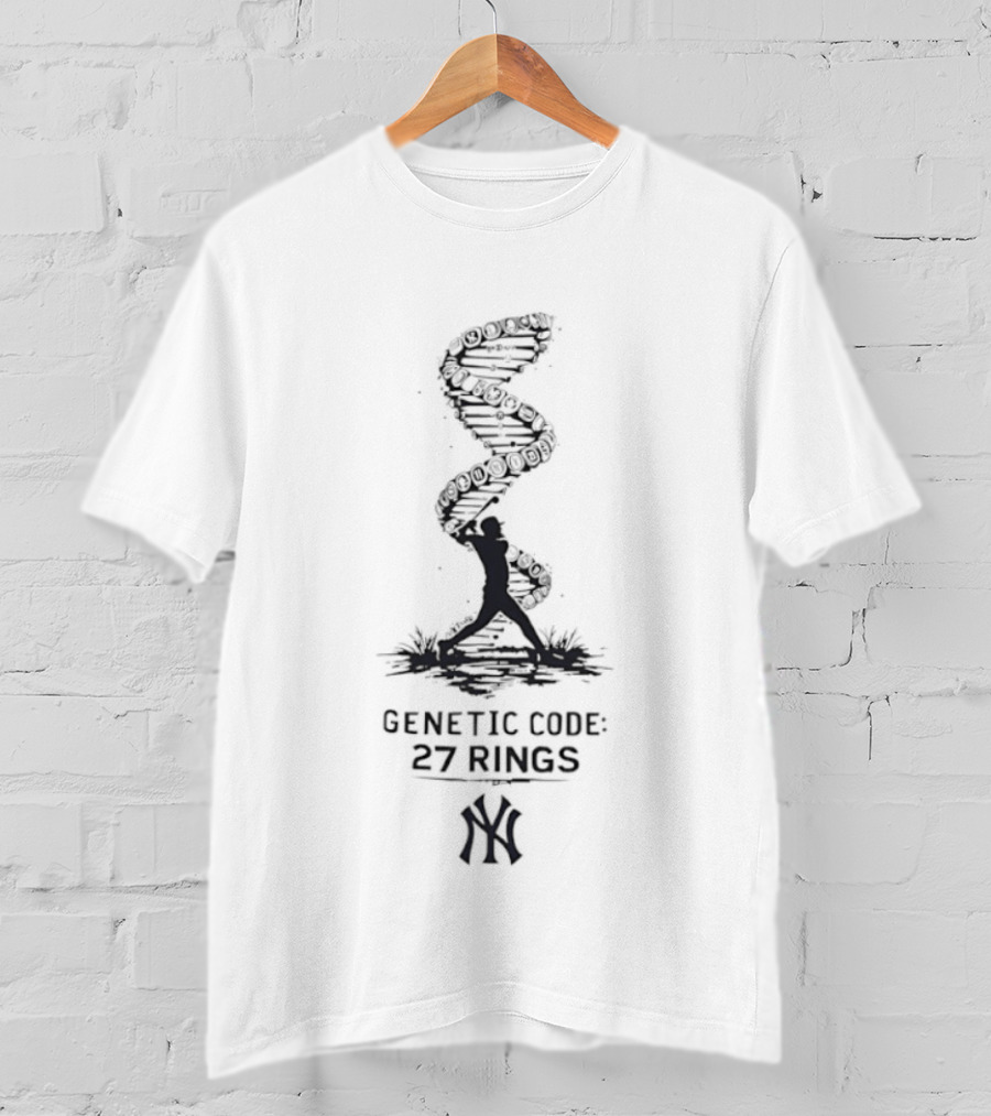 New York Yankees DNA Genetic Code 27 Rings Yankee T-Shirt