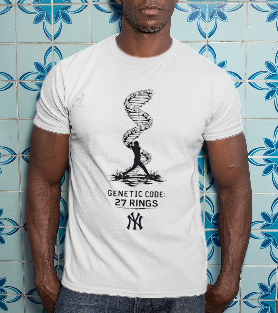 New York Yankees DNA Genetic Code 27 Rings Yankee T-Shirt