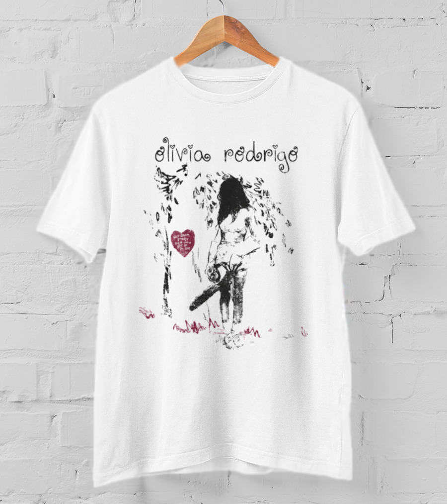 Olivia Rodrigo Chainsaw Art With Heart T-Shirt