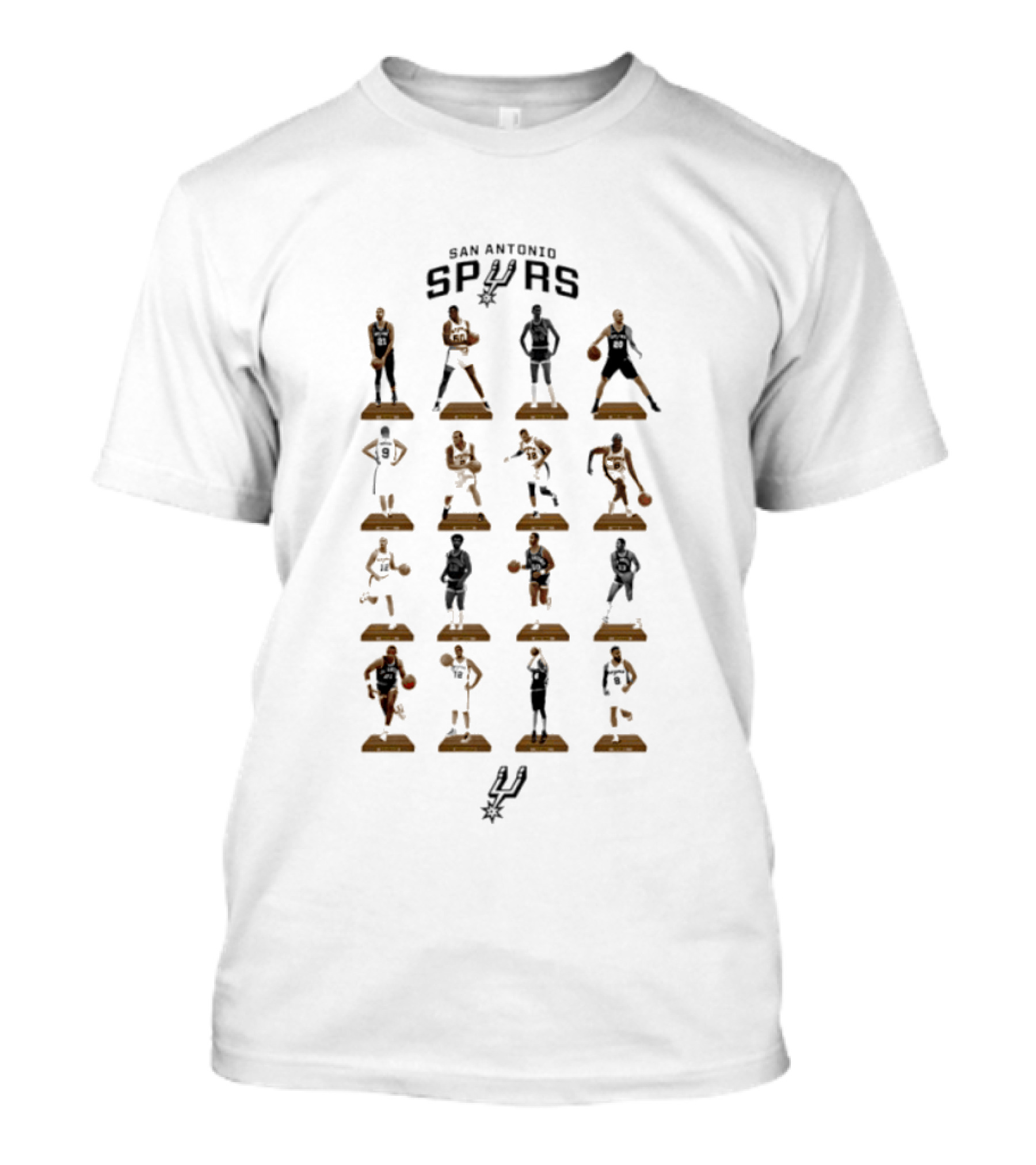 San Antonio Spurs Legends NBA Basketball Icons Collection T-Shirt