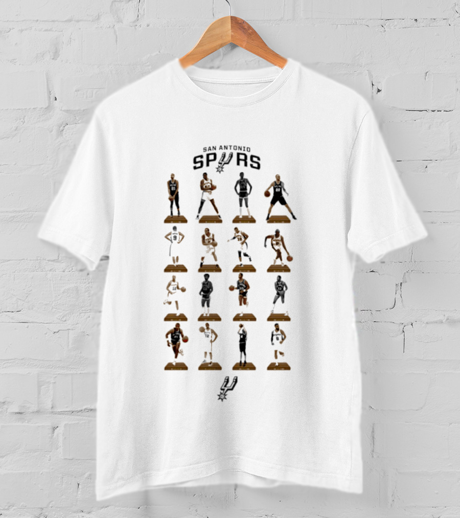San Antonio Spurs Legends NBA Basketball Icons Collection T-Shirt