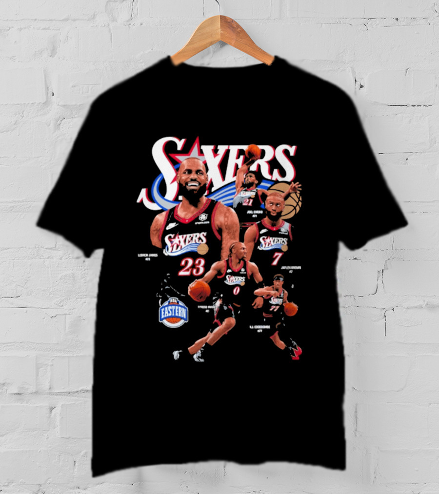 76ers Basketball Lebron James Jaylen Brown Eastern Conference T-Shirt
