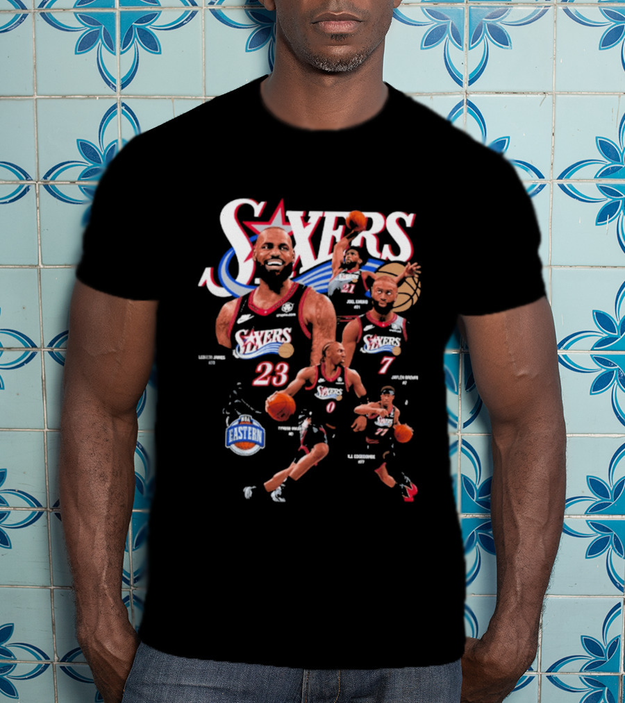 76ers Basketball Lebron James Jaylen Brown Eastern Conference T-Shirt