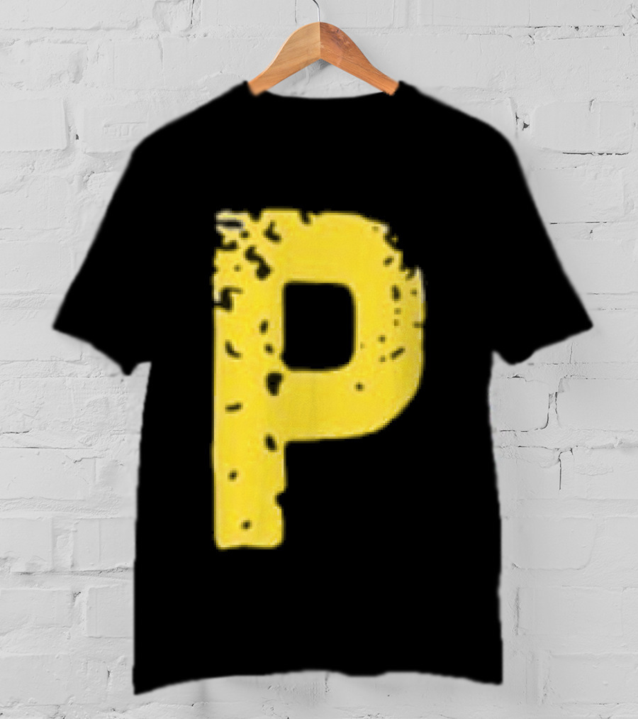 2026 Pirates IUP Night Yellow Pirate Letter P T-Shirt