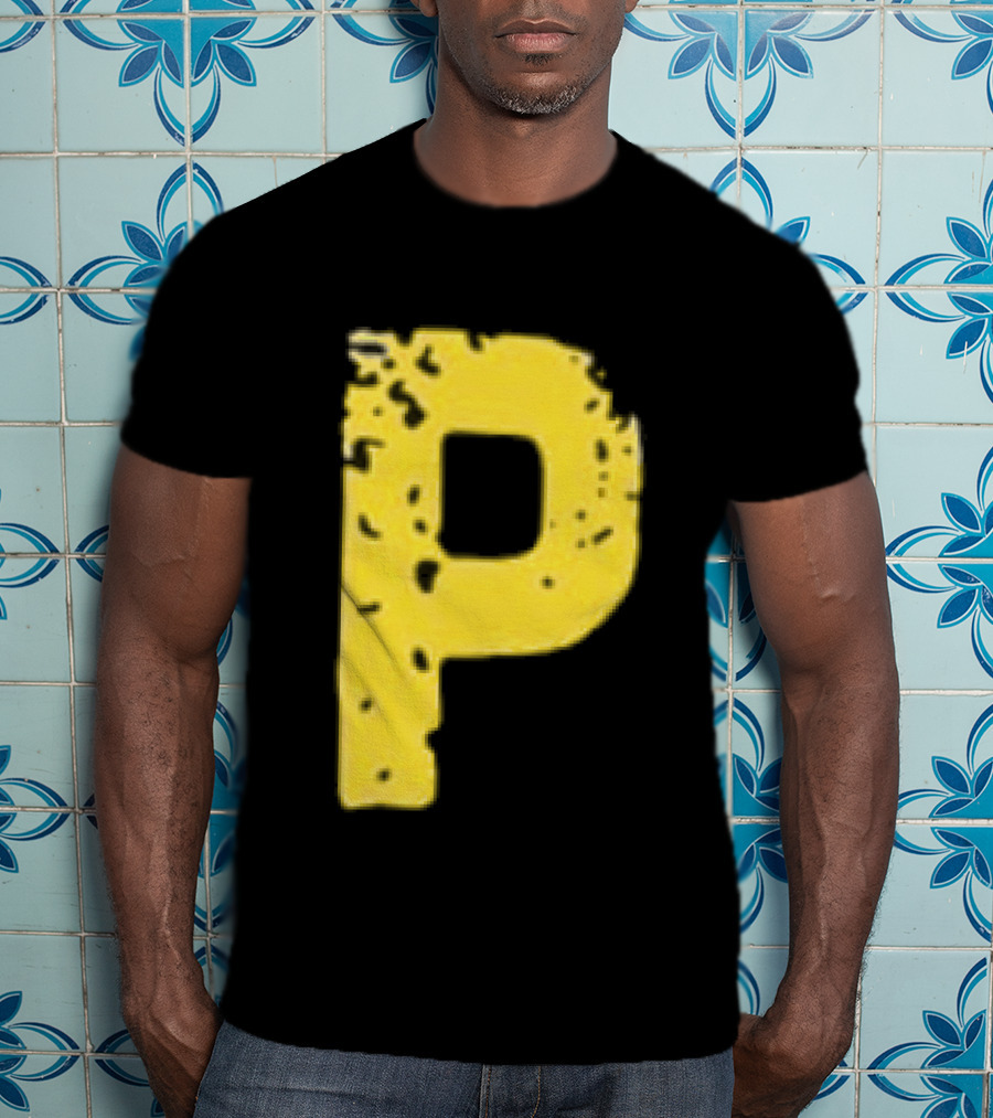 2026 Pirates IUP Night Yellow Pirate Letter P T-Shirt