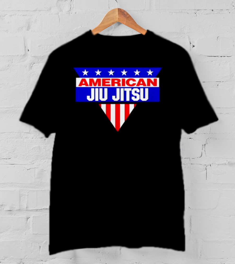 American Jiu Jitsu Stars And Stripes BJJ Martial Arts Grappling T-Shirt