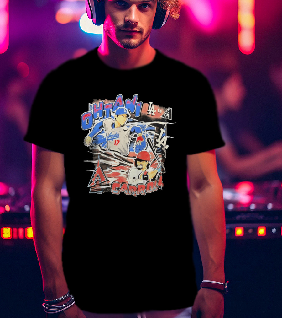 Ohtani Vs Carroll Anime Comic LA Vs Arizona T-Shirt