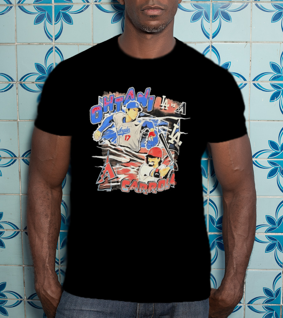 Ohtani Vs Carroll Anime Comic LA Vs Arizona T-Shirt