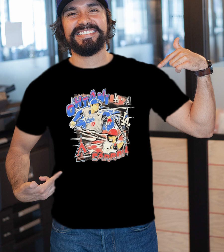 Ohtani Vs Carroll Anime Comic LA Vs Arizona T-Shirt