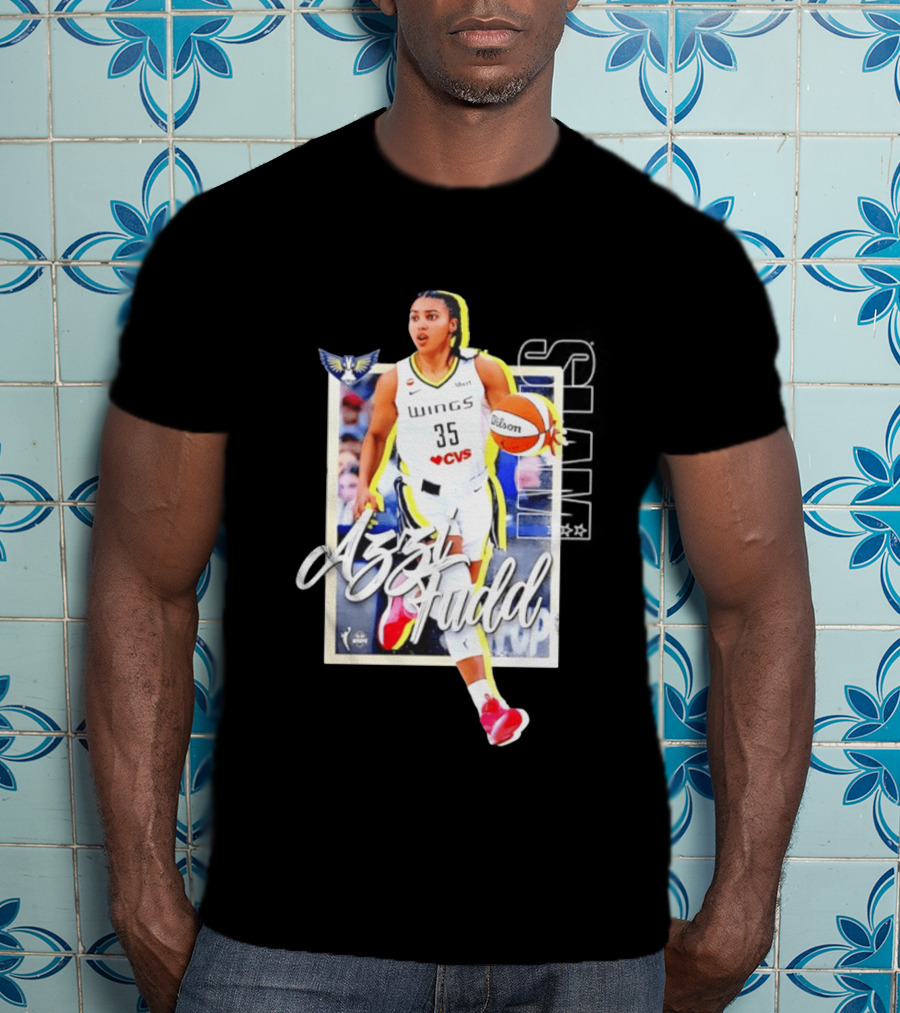 Azzi Fudd Dallas Wings Basketball Slam 262 CVS Wilson T-Shirt