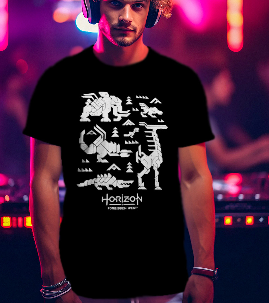 Horizon Forbidden West Machines Iconic Game Creatures T-Shirt