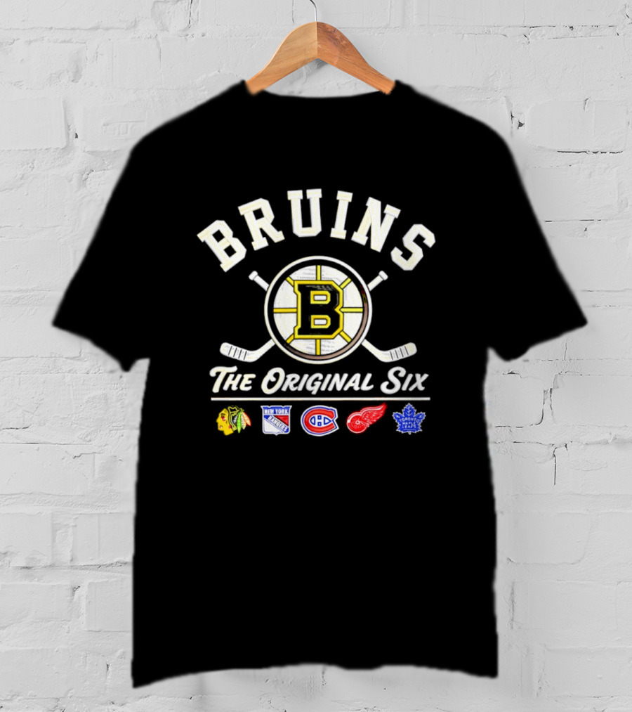Bruins The Original Six NHL Teams Blackhawks Rangers Canadiens Red Wings Maple Leafs T-Shirt