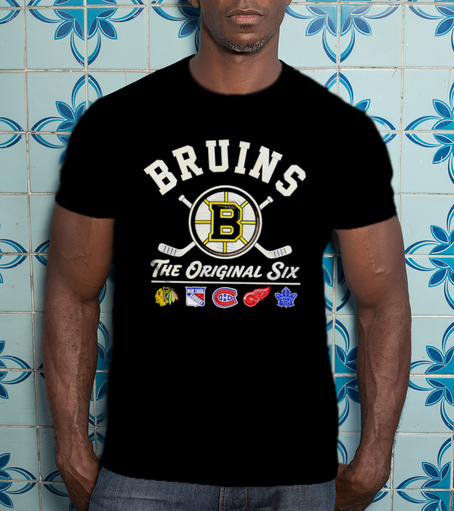 Bruins The Original Six NHL Teams Blackhawks Rangers Canadiens Red Wings Maple Leafs T-Shirt