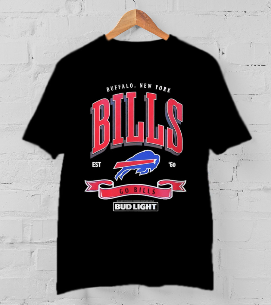 Buffalo New York Bills Est 1960 Go Bills Bud Light T-Shirt