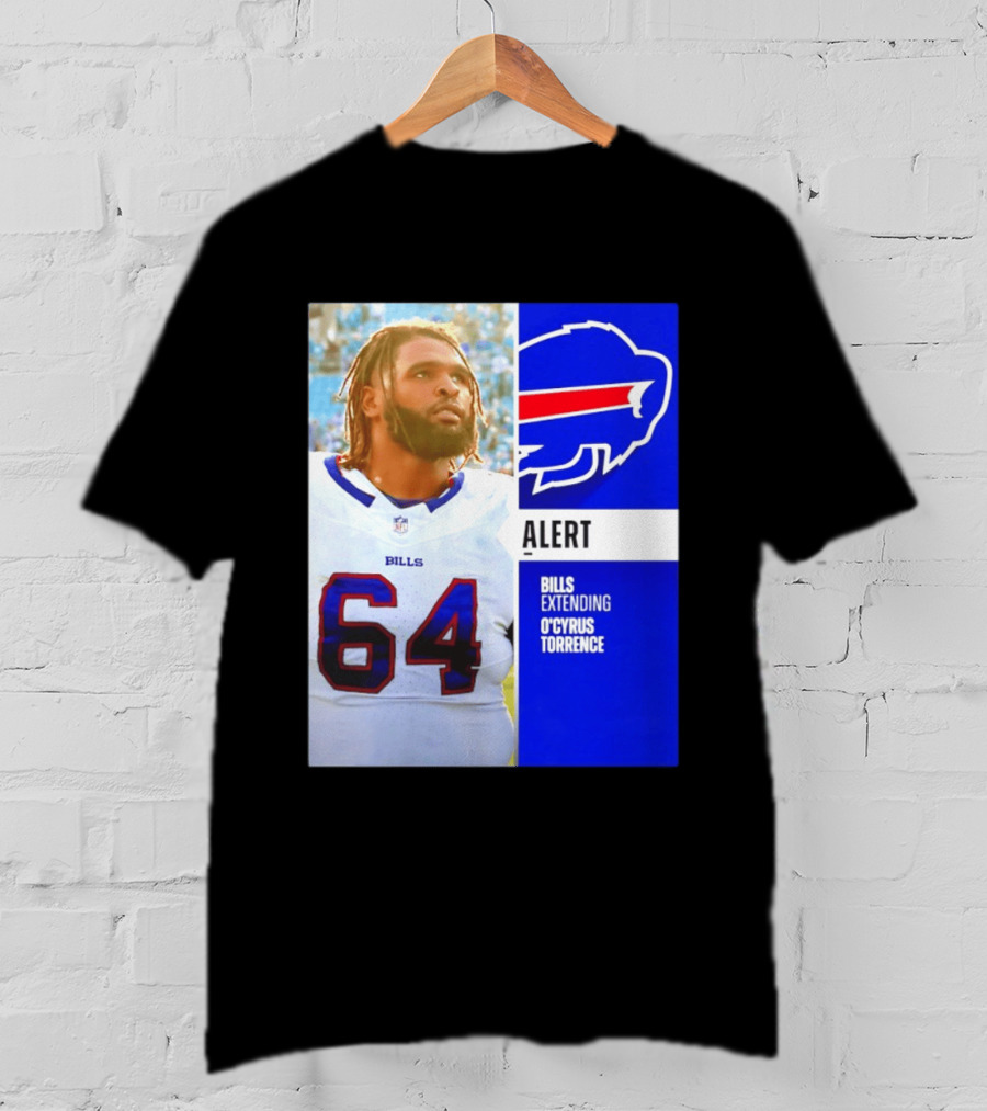Buffalo Bills Alert Extending O'Cyrus Torrence Number 64 T-Shirt