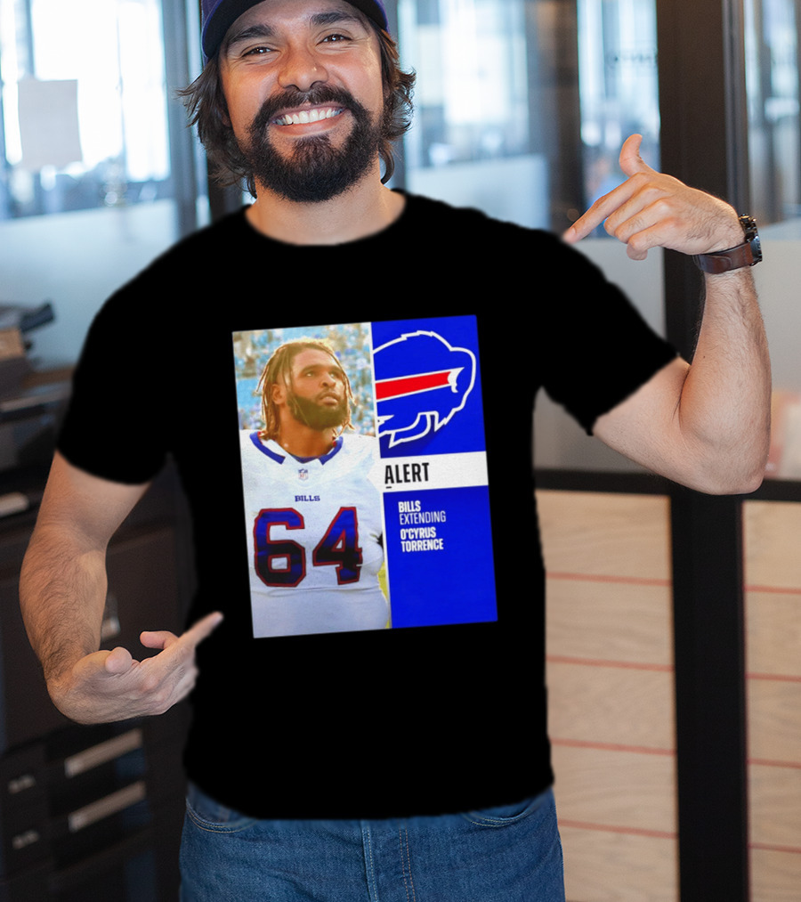 Buffalo Bills Alert Extending O'Cyrus Torrence Number 64 T-Shirt