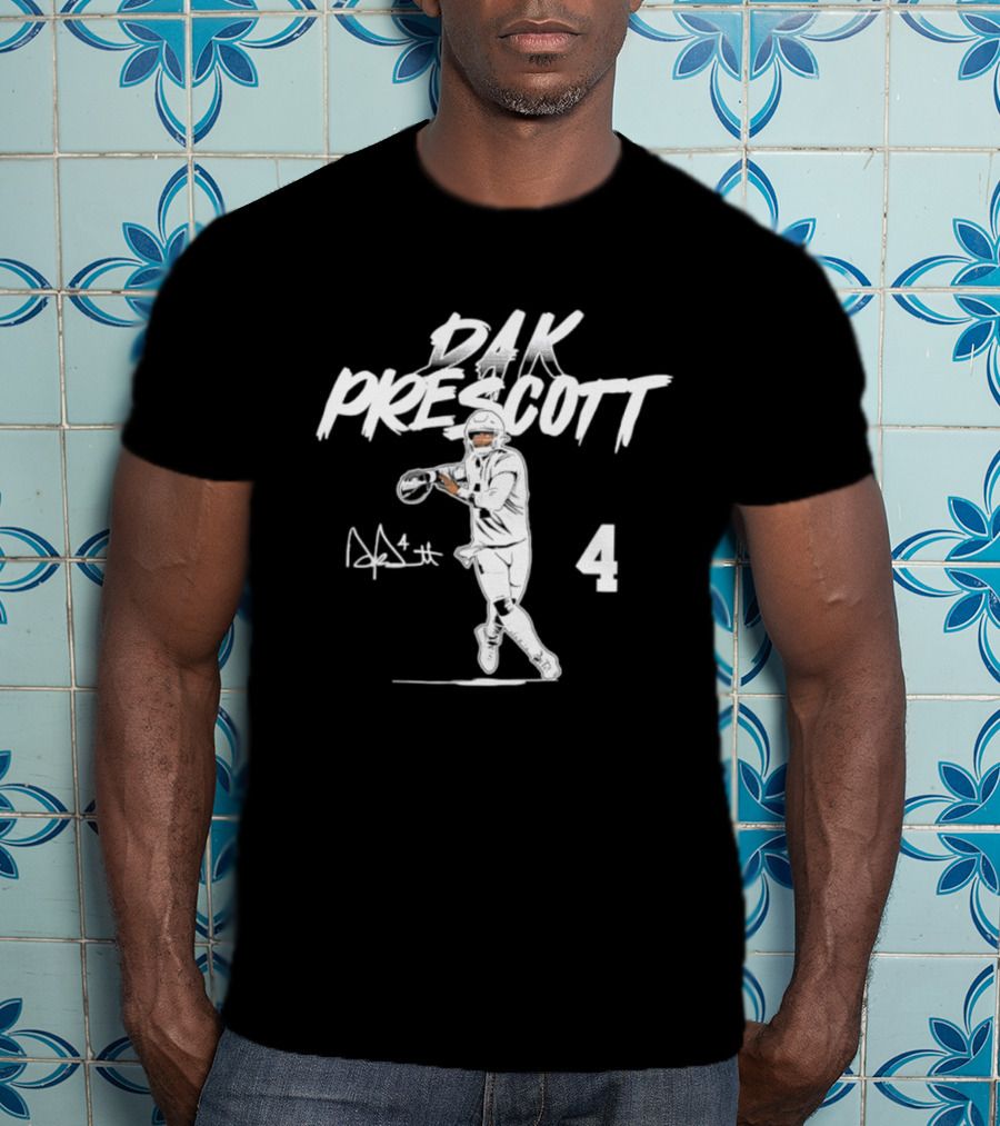 Dak Prescott 4 Dallas Cowboys 2026 Star Pose T-Shirt