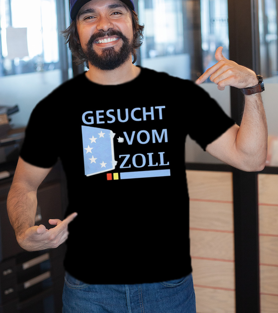 Gesucht Vom Zoll Sterne EU Symbol Farben Banner T-Shirt