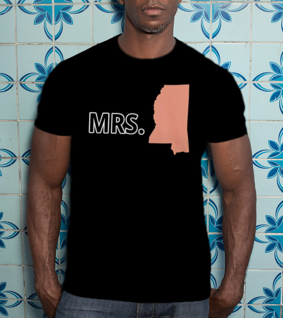 Mrs Mississippi State Map T-Shirt