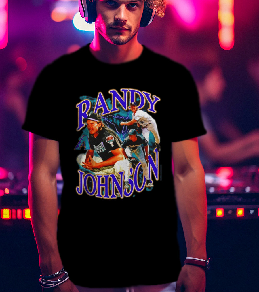 Randy Johnson Arizona Diamondbacks Legendary Pitching Action T-Shirt