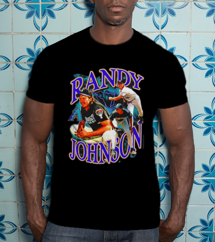 Randy Johnson Arizona Diamondbacks Legendary Pitching Action T-Shirt