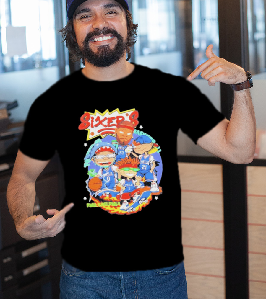 Philadelphia Sixers Basketball Rugrats Characters T-Shirt
