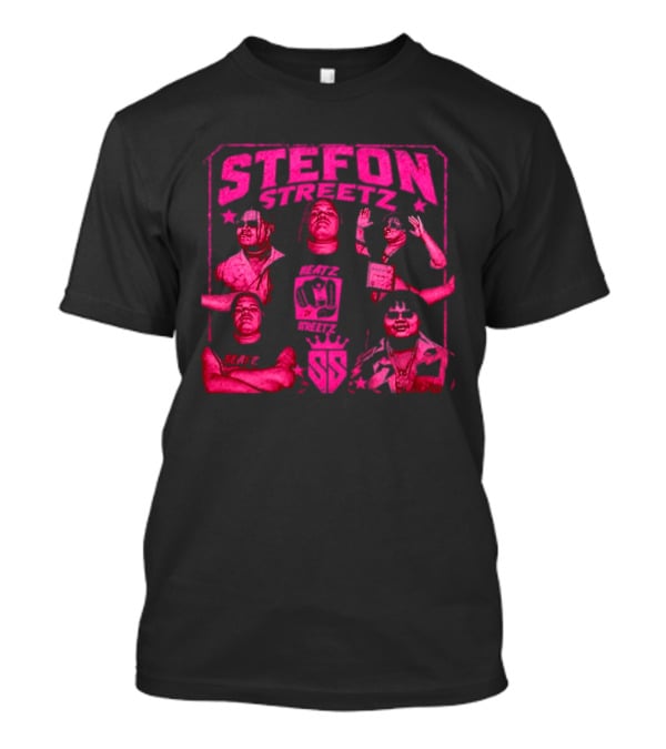 Stefon Streetz Pink Stars And Faces T-Shirt