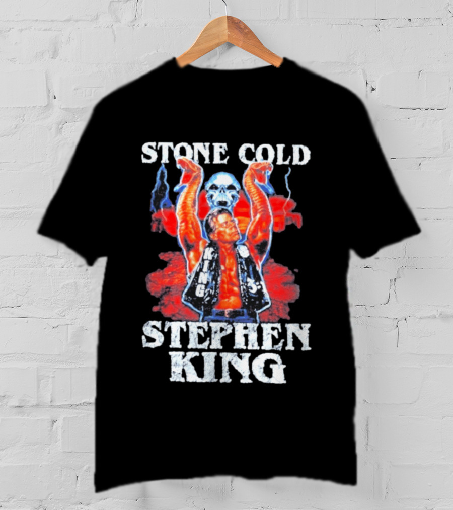 Stone Cold Stephen King 3 16 WWE Horror Scary Mashup T-Shirt
