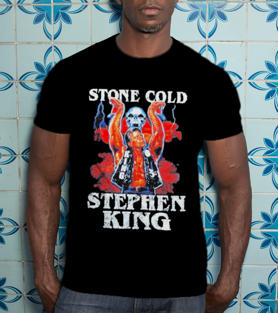 Stone Cold Stephen King 3 16 WWE Horror Scary Mashup T-Shirt