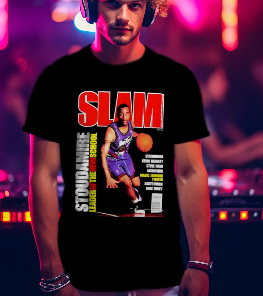Slam Magazine May 1996 Stoudamire Leader Of The New School Raptors Championship Roster Fan Event T-Shirt