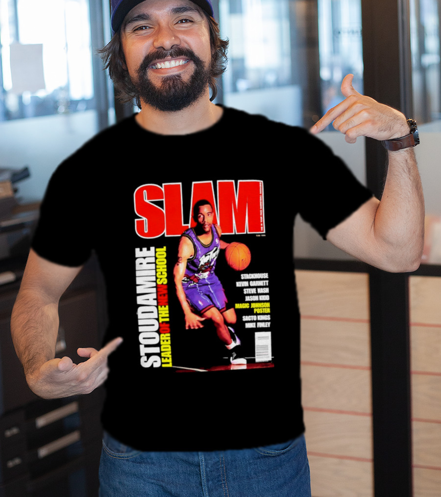 Slam Magazine May 1996 Stoudamire Leader Of The New School Raptors Championship Roster Fan Event T-Shirt