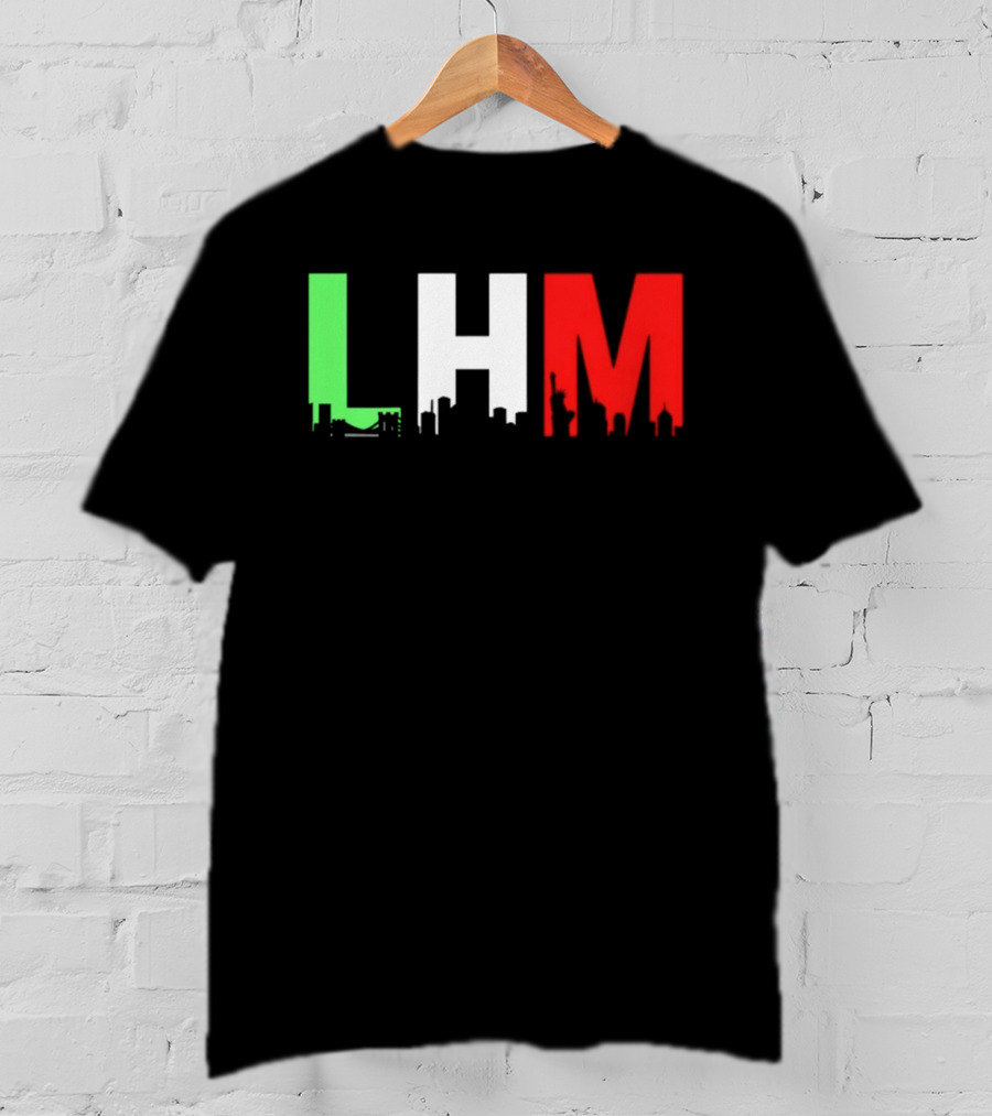 Stream Yvng Mobster LHM NYC Skyline Green White Red Drip Letters T-Shirt