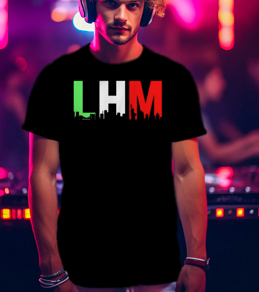 Stream Yvng Mobster LHM NYC Skyline Green White Red Drip Letters T-Shirt