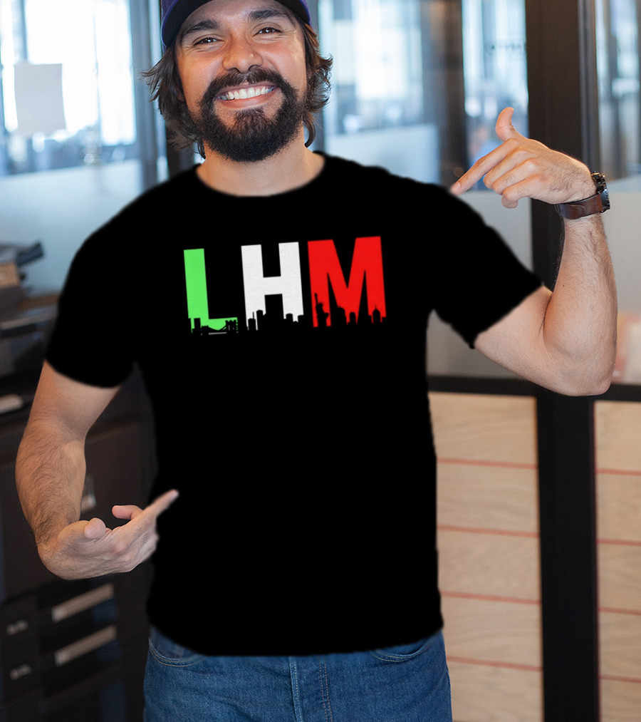 Stream Yvng Mobster LHM NYC Skyline Green White Red Drip Letters T-Shirt