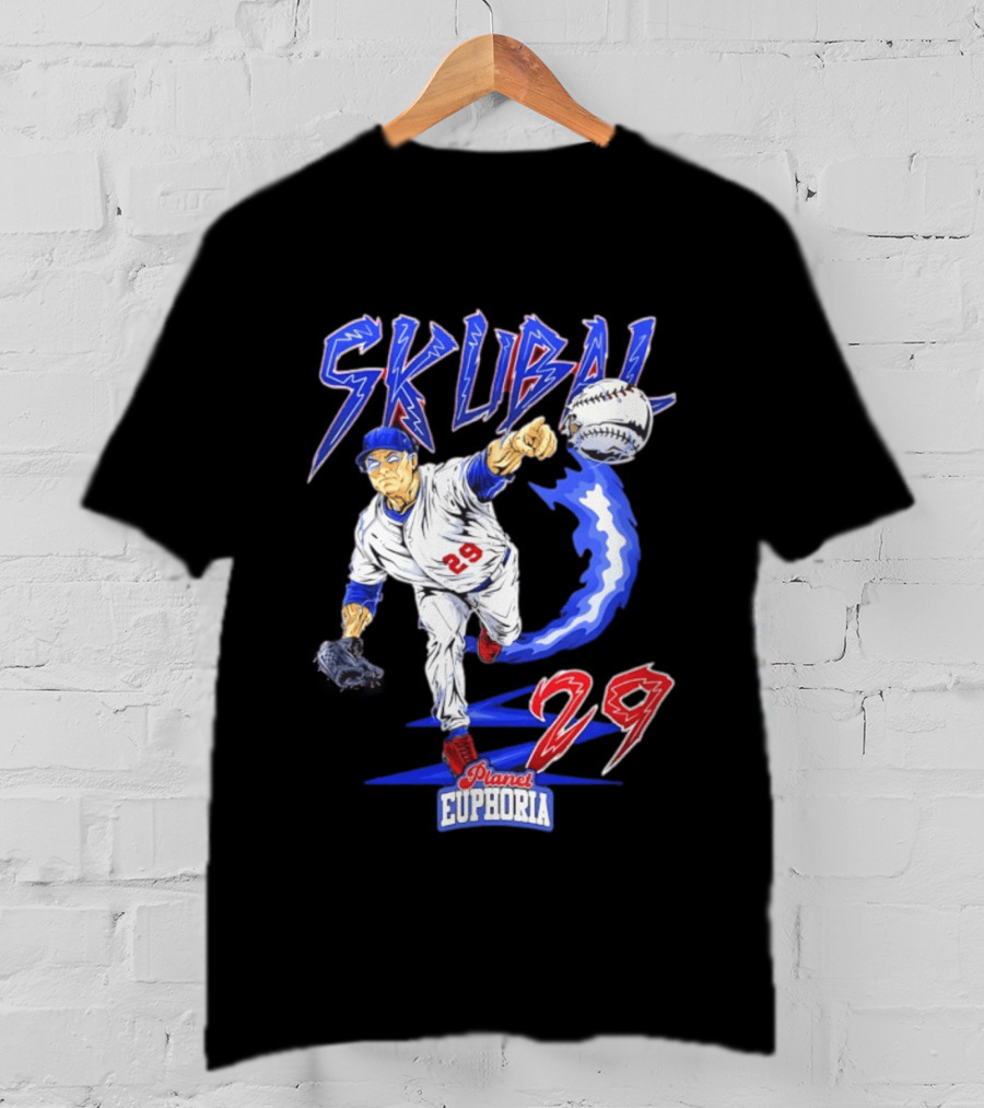 Tarik Skubal 29 Planet Euphoria Dodgers MLB Comic 2026 T-Shirt