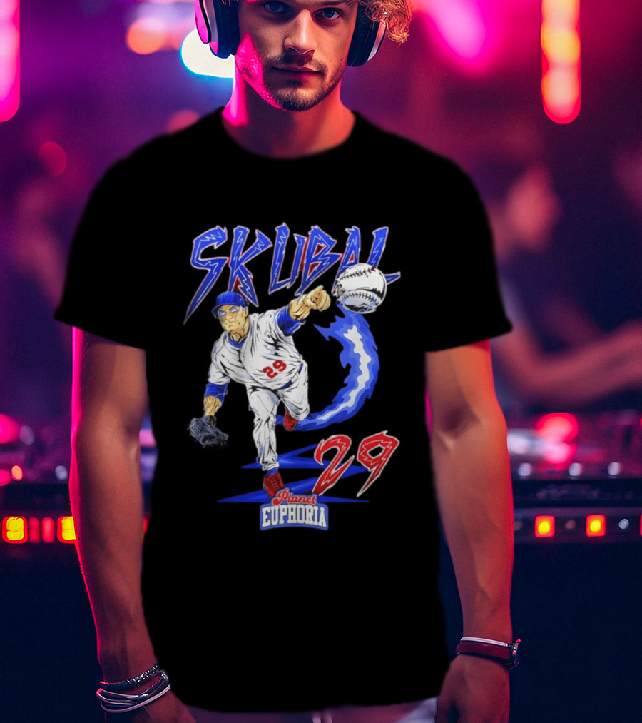 Tarik Skubal 29 Planet Euphoria Dodgers MLB Comic 2026 T-Shirt