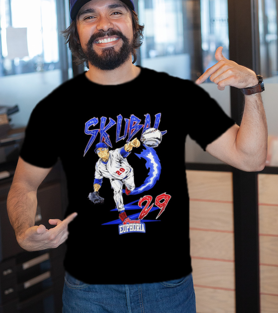 Tarik Skubal 29 Planet Euphoria Dodgers MLB Comic 2026 T-Shirt