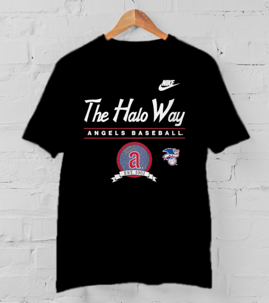 The Halo Way Angels Baseball Est 1961 MLB Nike A.L. T-Shirt