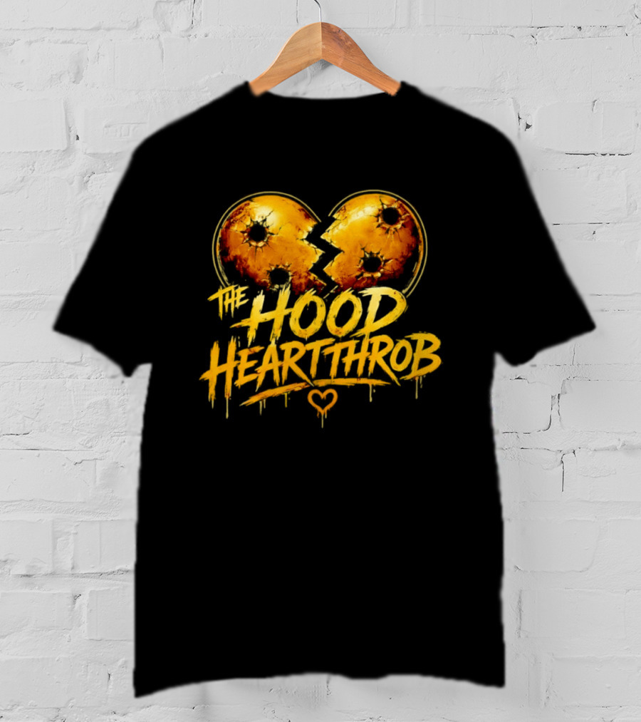 The Hood Heartthrob Golden Broken Heart T-Shirt