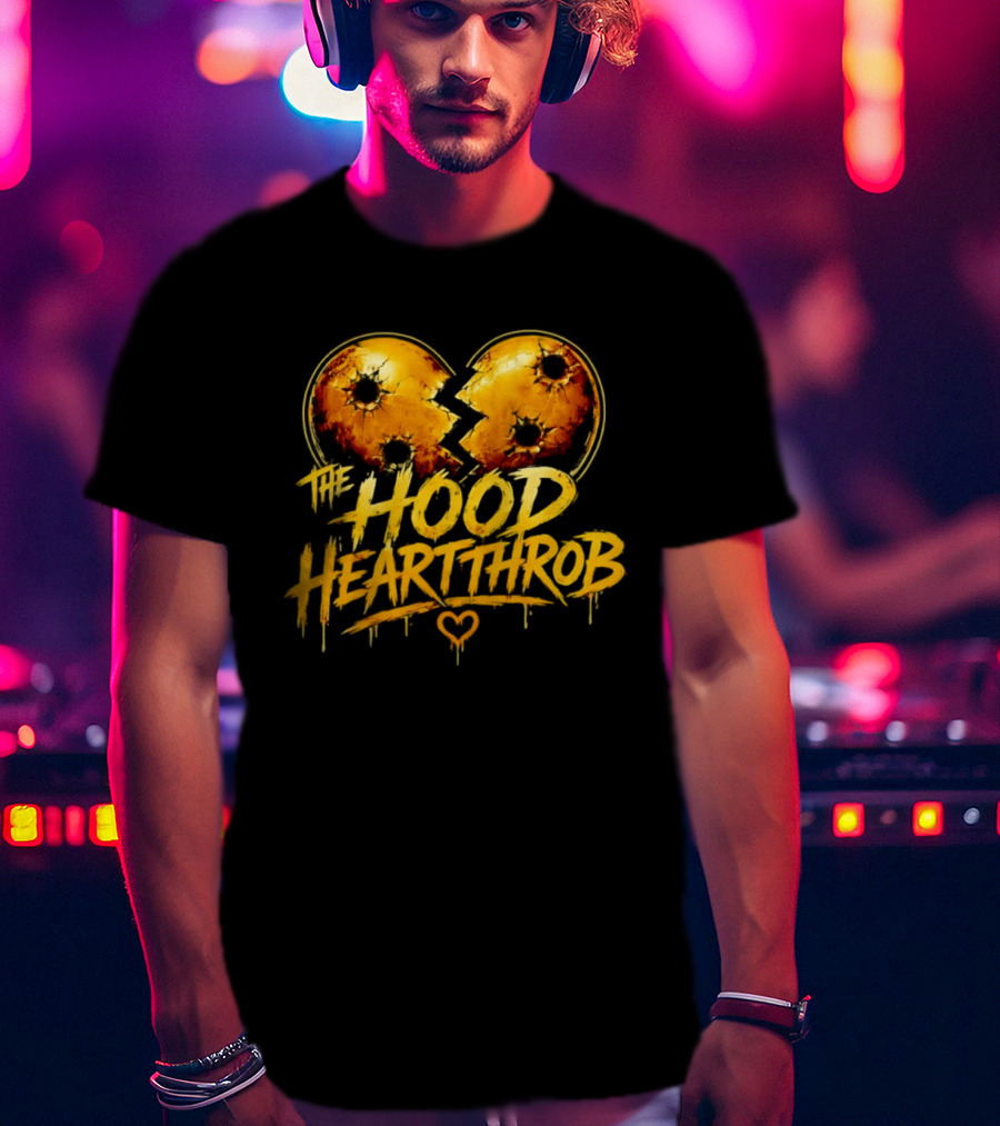 The Hood Heartthrob Golden Broken Heart T-Shirt