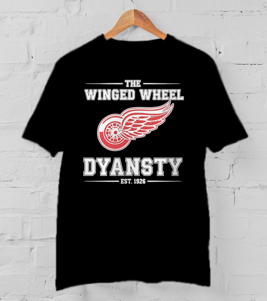 The Winged Wheel Dynasty Est 1926 Detroit Red Wings Hockey Legacy T-Shirt