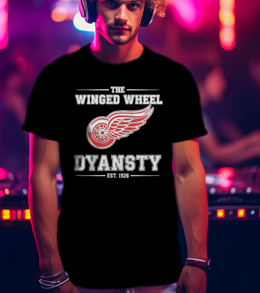 The Winged Wheel Dynasty Est 1926 Detroit Red Wings Hockey Legacy T-Shirt