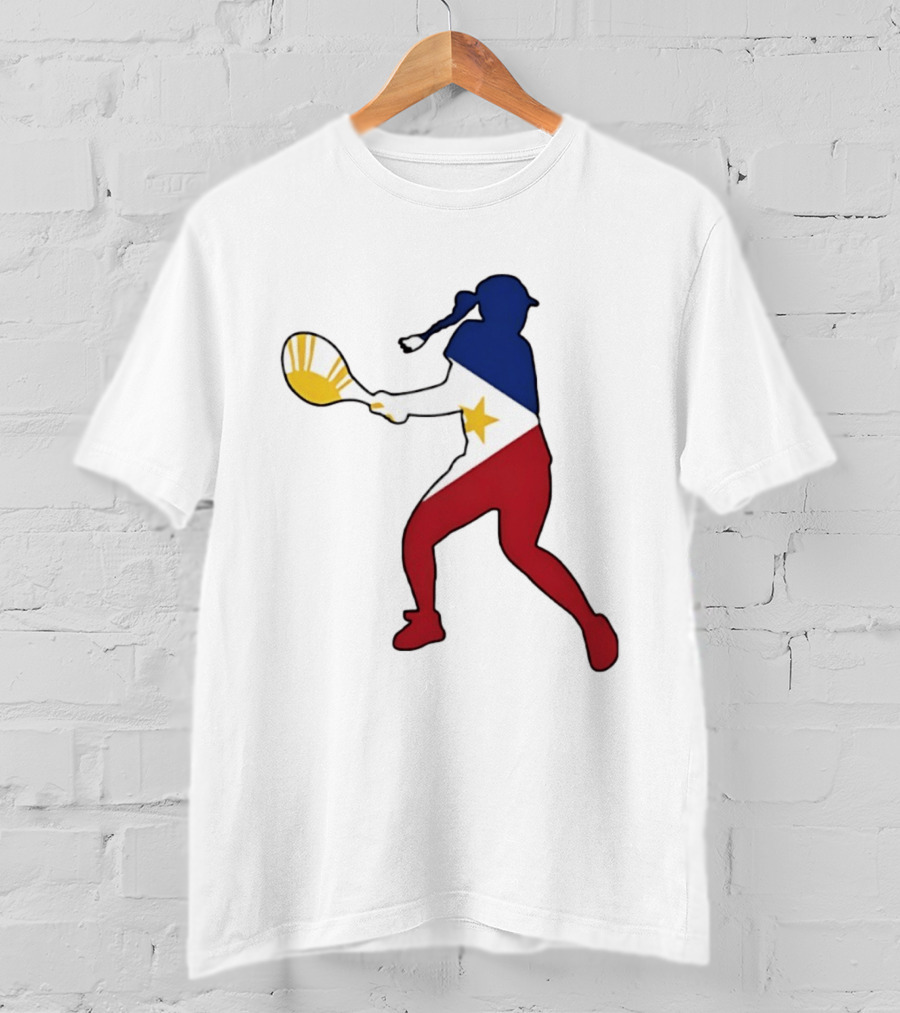 Alexandra Eala Tennis Player Silhouette Philippines Flag T-Shirt