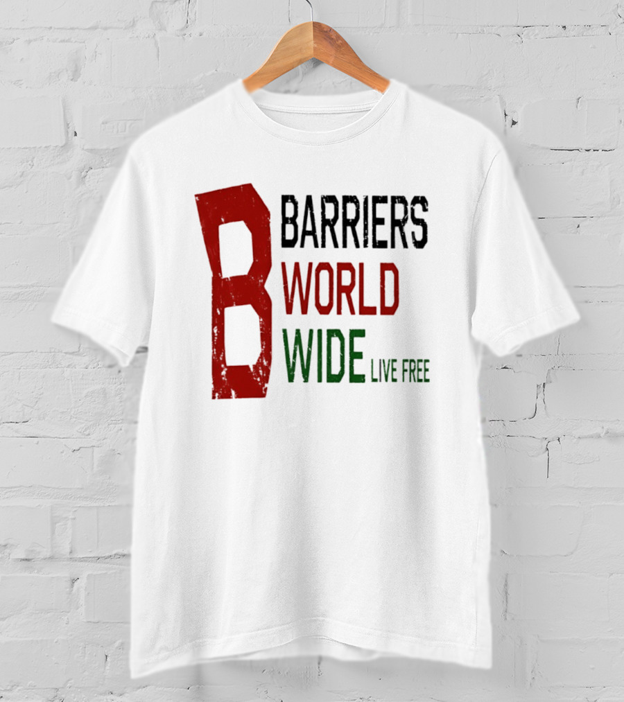 Barriers World Wide Live Free Streetwear Red Green T-Shirt